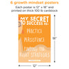 Motivational Classroom Posters for Teachers | Growth Mindset Classroom Decorations | Bulletin Board Decor & Motivational Wall Art | Set of 6 Posters 12"x18"