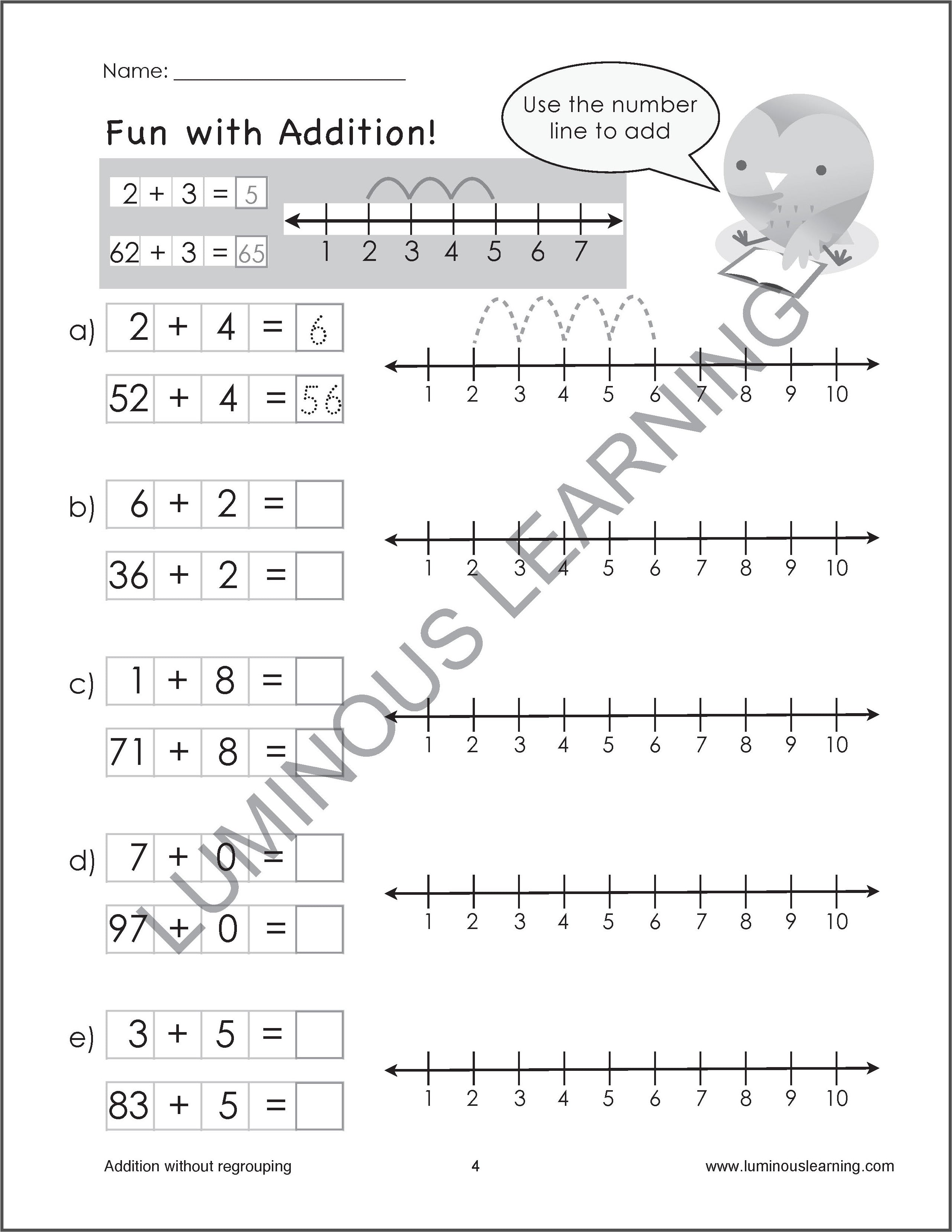 Math Recite Grade 2 Addition Worksheets For Grade 2