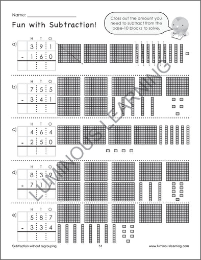 Grade 3 Addition and Subtraction Workbook