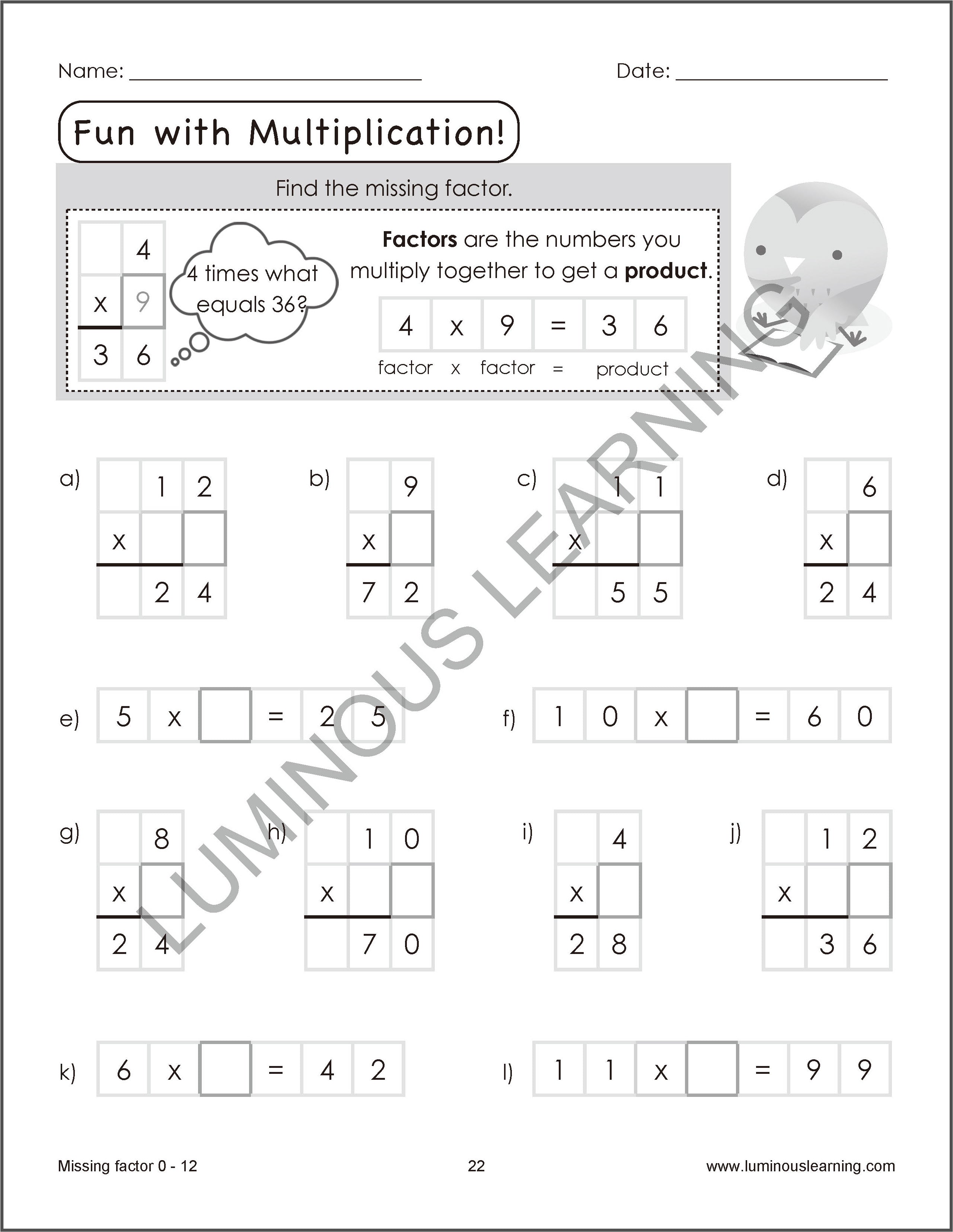 Division And Multiplication Worksheets Grade 3 Multiplication And
