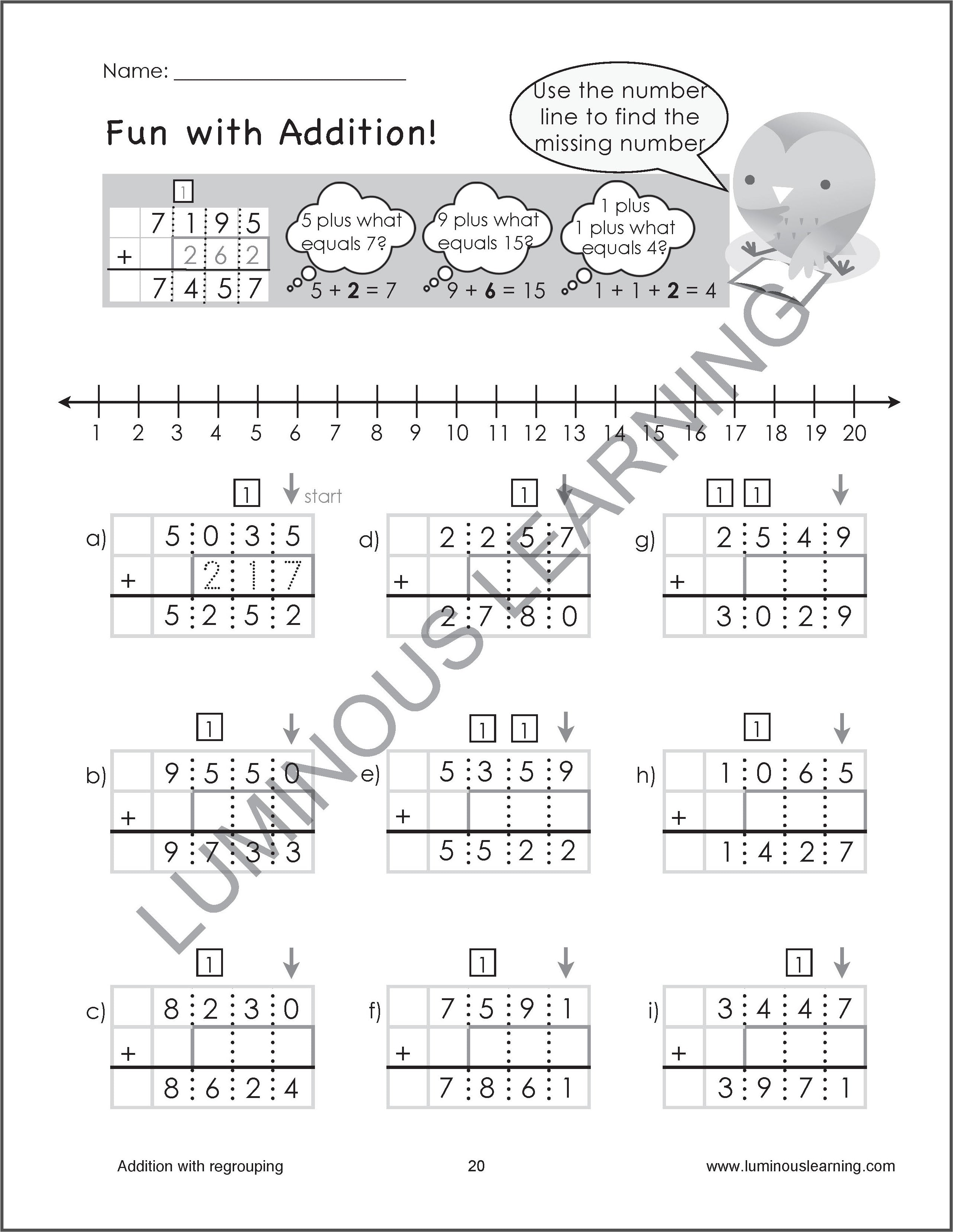 Grade 4 Addition and Subtraction Workbook