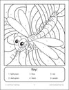 Color By Numbers - Bugs - Math Activity Book For Kids