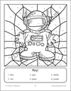 Color By Numbers - Space - Math Activity Book For Kids