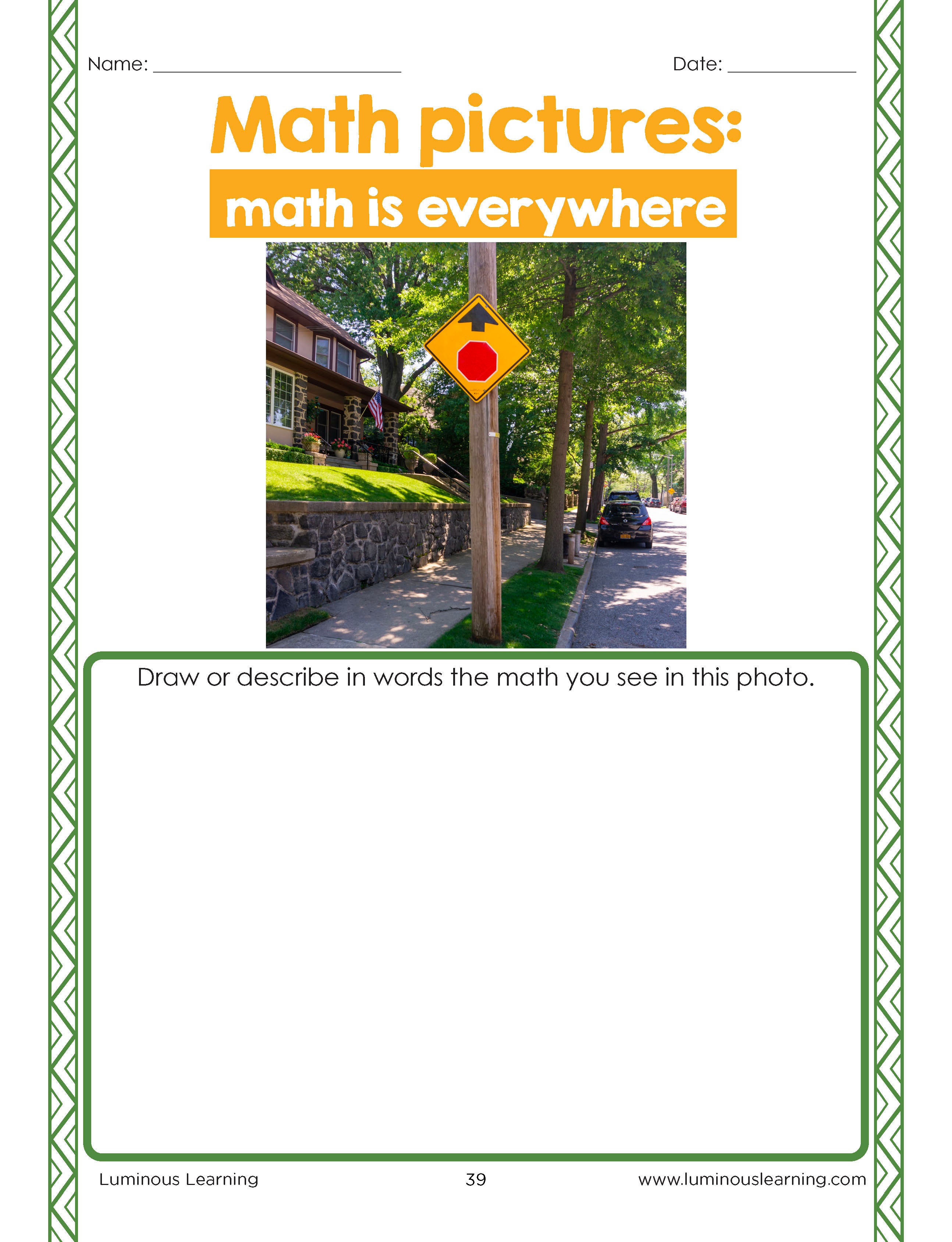 "Math is Everywhere" Workbook for Grades K - 2